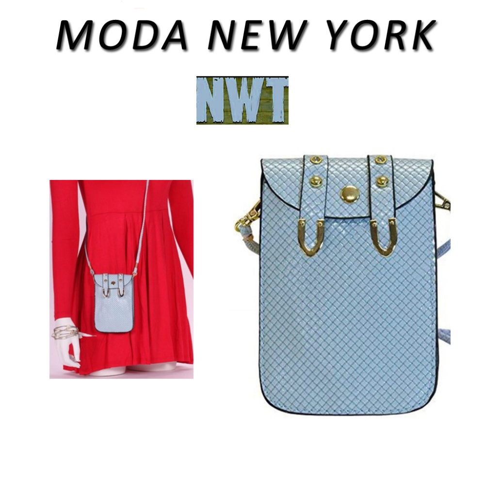 Moda New York Blueberry Crossbody Purse NWT
